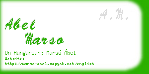 abel marso business card