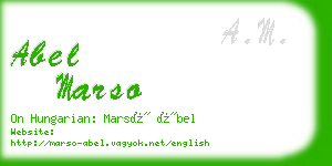 abel marso business card